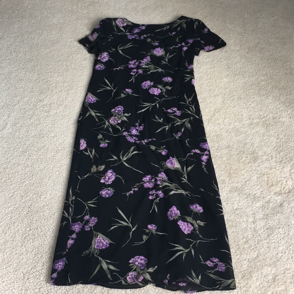 Back zip ankle length dress